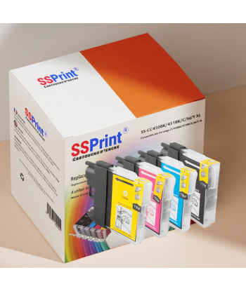 Pack de 4 Cartouches Compatibles Brother LC-980 Noir et Couleur