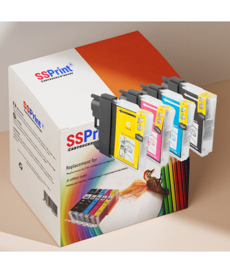 Pack de 4 Cartouches Compatibles Brother LC-985 Noir et Couleur