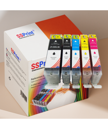 Pack de 5 Cartouches Adaptables Canon PGI-250 / CLI-251 Noir et Couleur