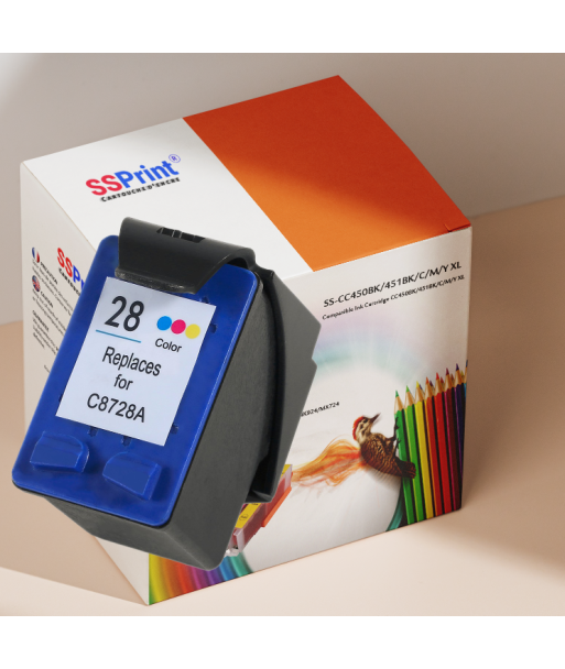 Cartouche Compatible HP 28 / C8728AE Couleur Cyan Magenta Jaune