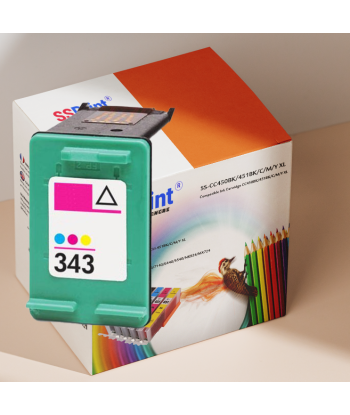 Cartouche Compatible HP 343 / HP 135 C8766EE Couleur Cyan Magenta Jaune
