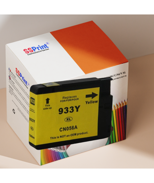 Cartouche Compatible HP CN056AE N°933 Jaune