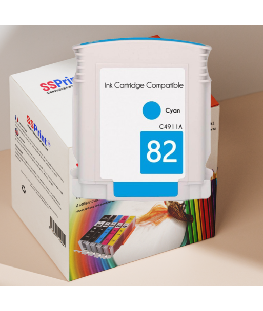 Cartouche Compatible HP 82 C4911AE Cyan