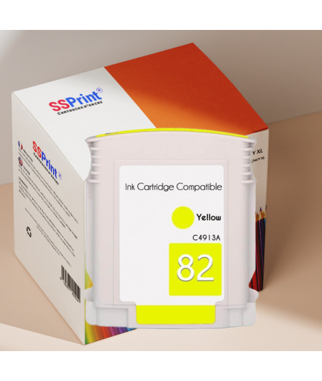 Cartouche Compatible HP 82 C4913AE Jaune