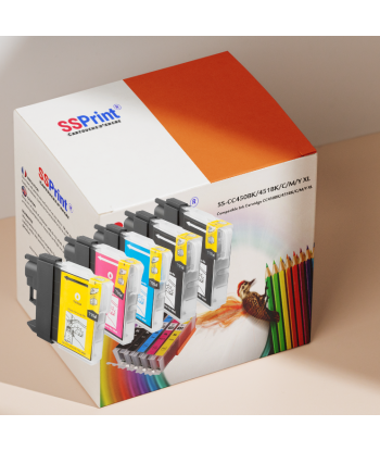 Pack de 5 cartouches adaptables Brother LC-980