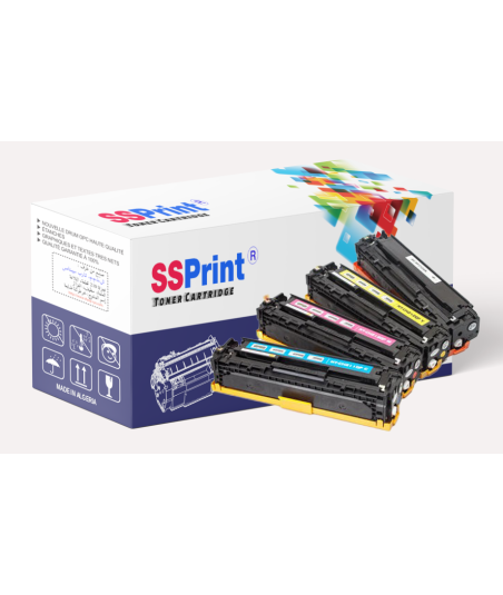 Pack 4 Toners Compatibles HP CB540/543 CE320/323 CF210/213 Couleur